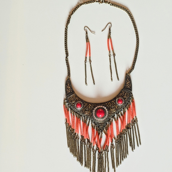 Anthropologie Antique Waterfall Statement Jewelry Set for Women and Girls - Picture 12 of 12